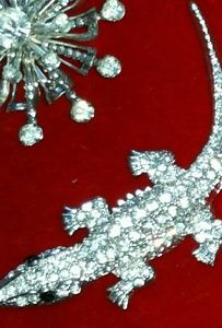 #16 Vintage Rhinestone Alligator